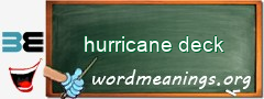 WordMeaning blackboard for hurricane deck